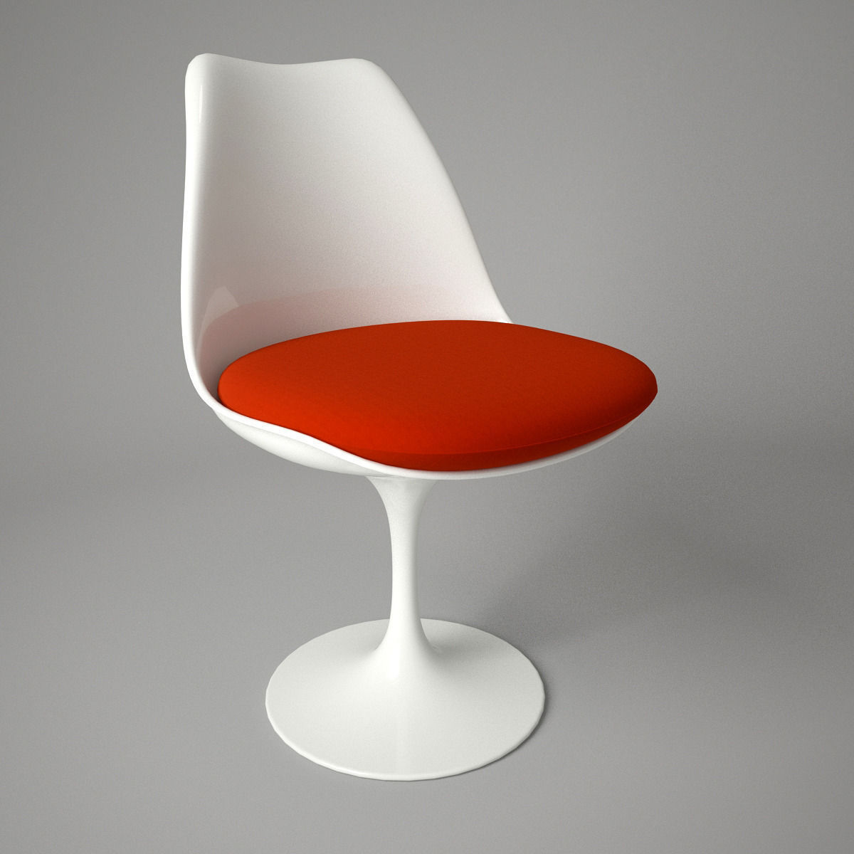 Tulip Chair and Armchair 3D model_2