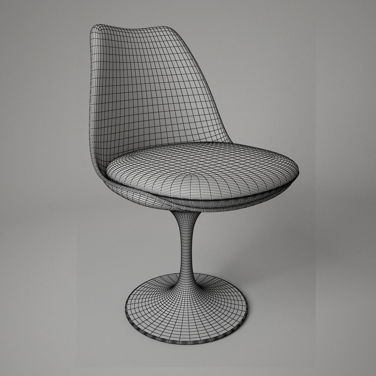Tulip Chair and Armchair 3D model_13