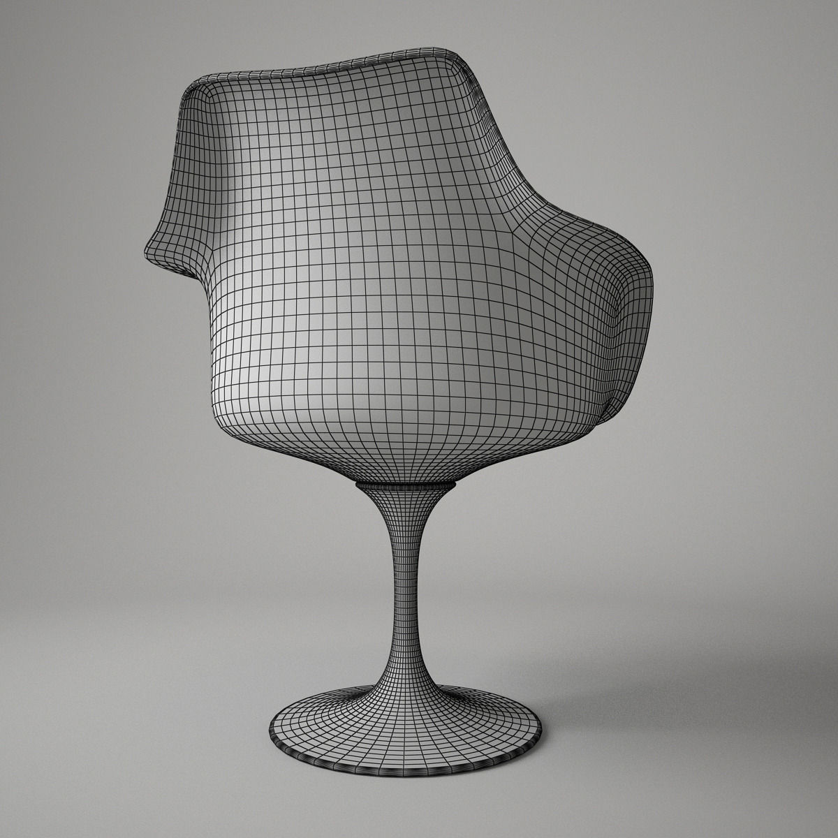 Tulip Chair and Armchair 3D model_12