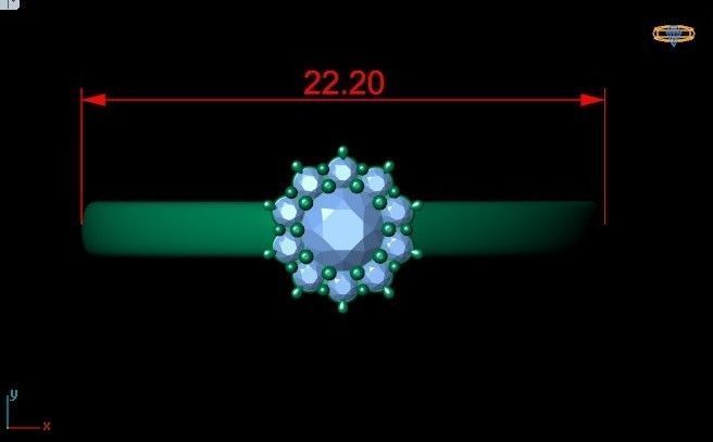 Solitaire Engagement Ring  3D print model_6