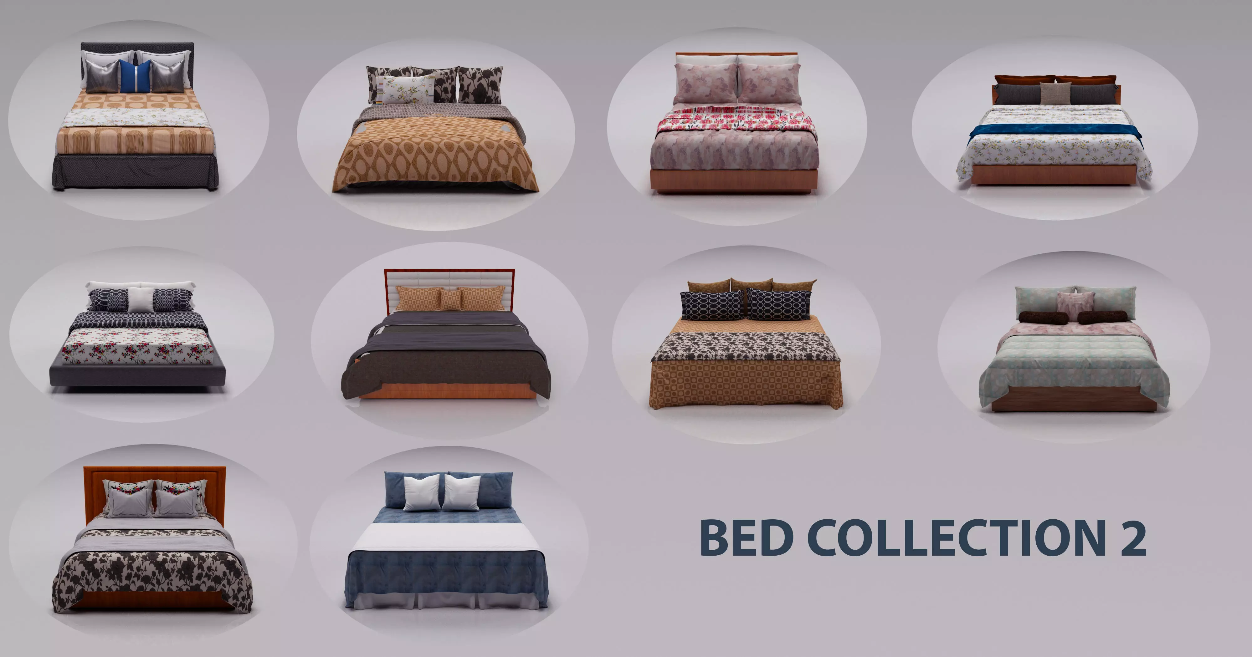 BED COLLECTION 2 3D model_0