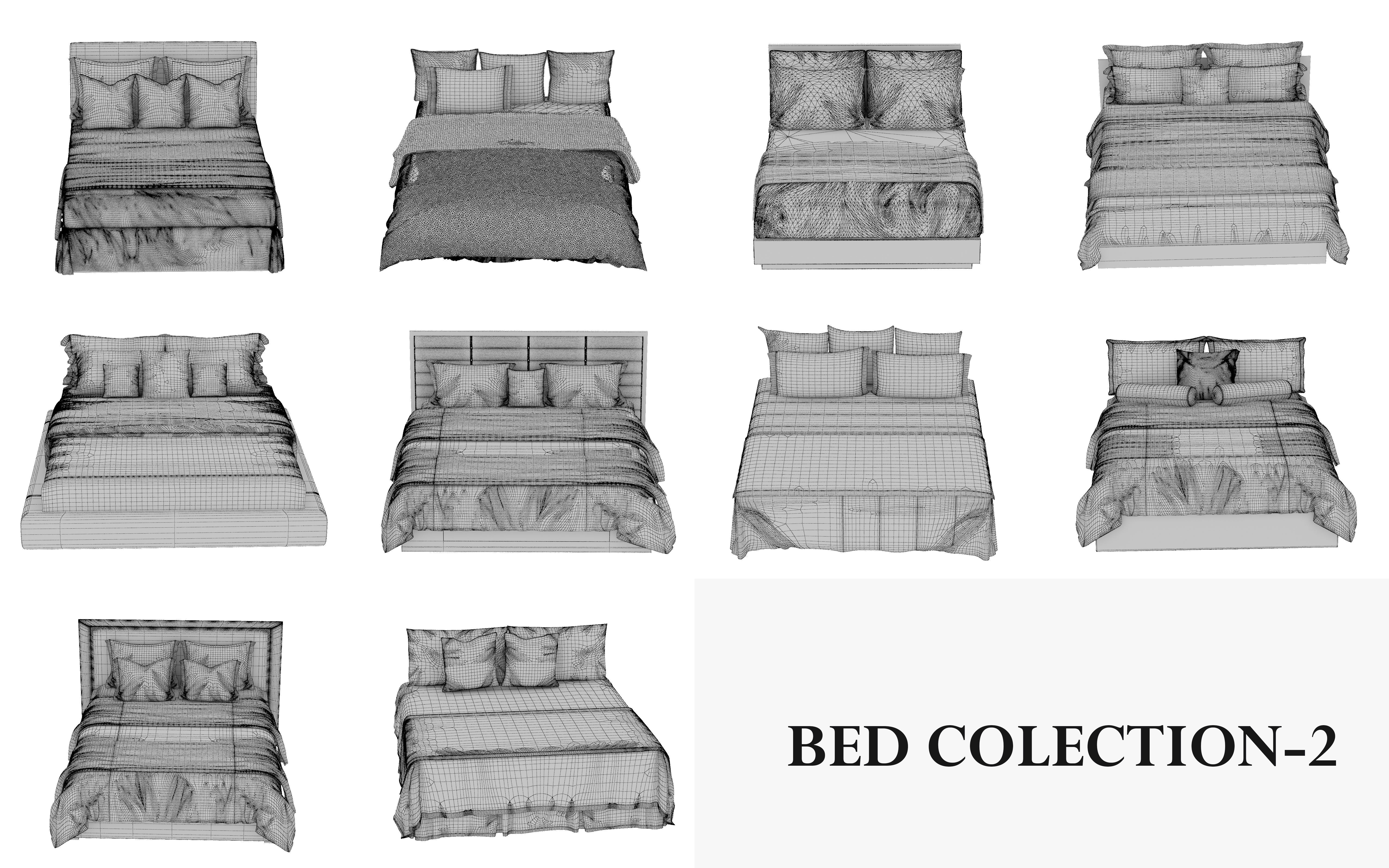 BED COLLECTION 2 3D model_12