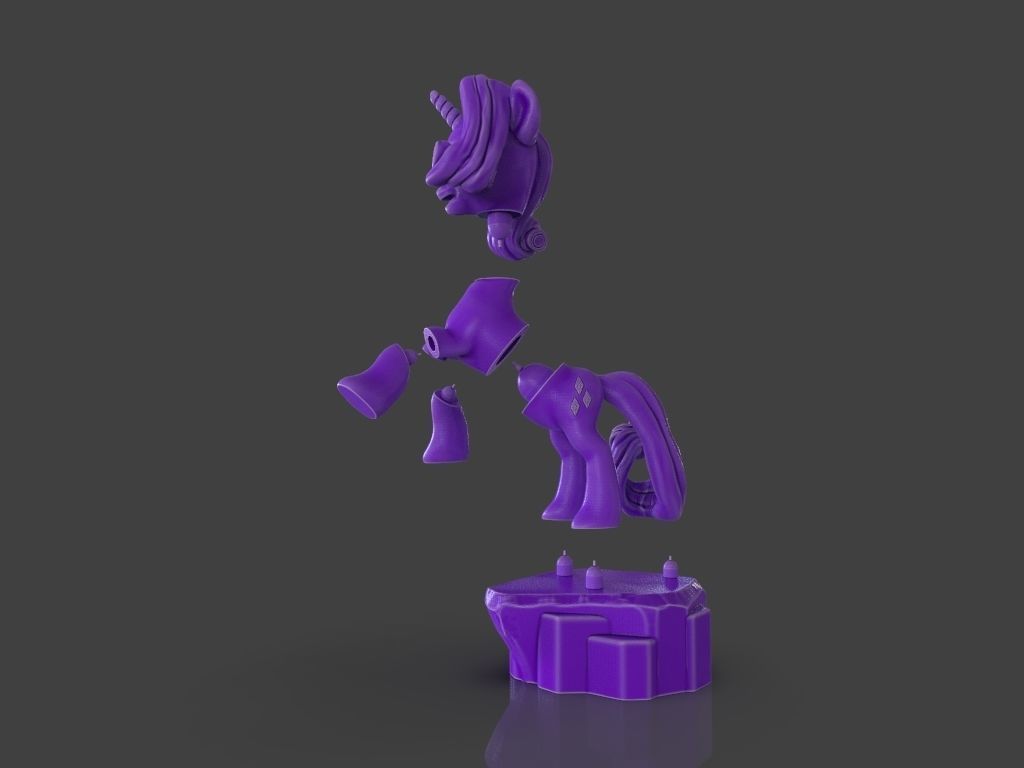 My Little Pony Unicorn Rarity 3D print model_11