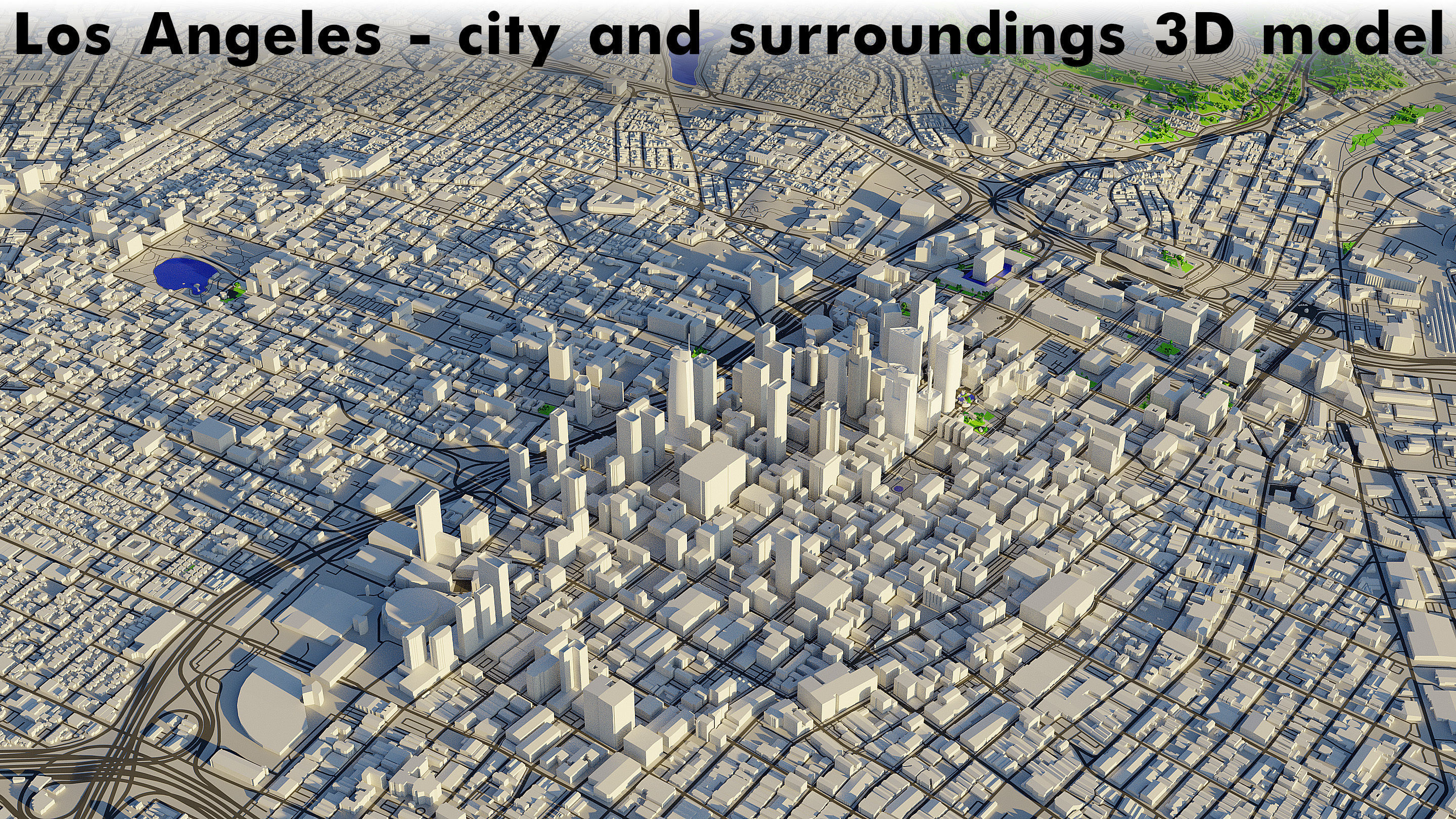 Los Angeles Low-poly 3D model Low-poly 3D model