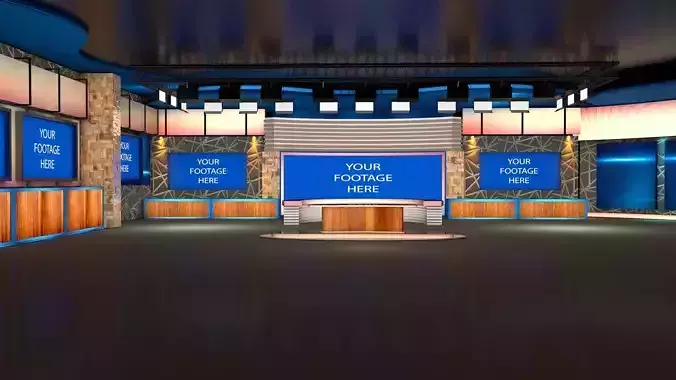 virtual studio tv set