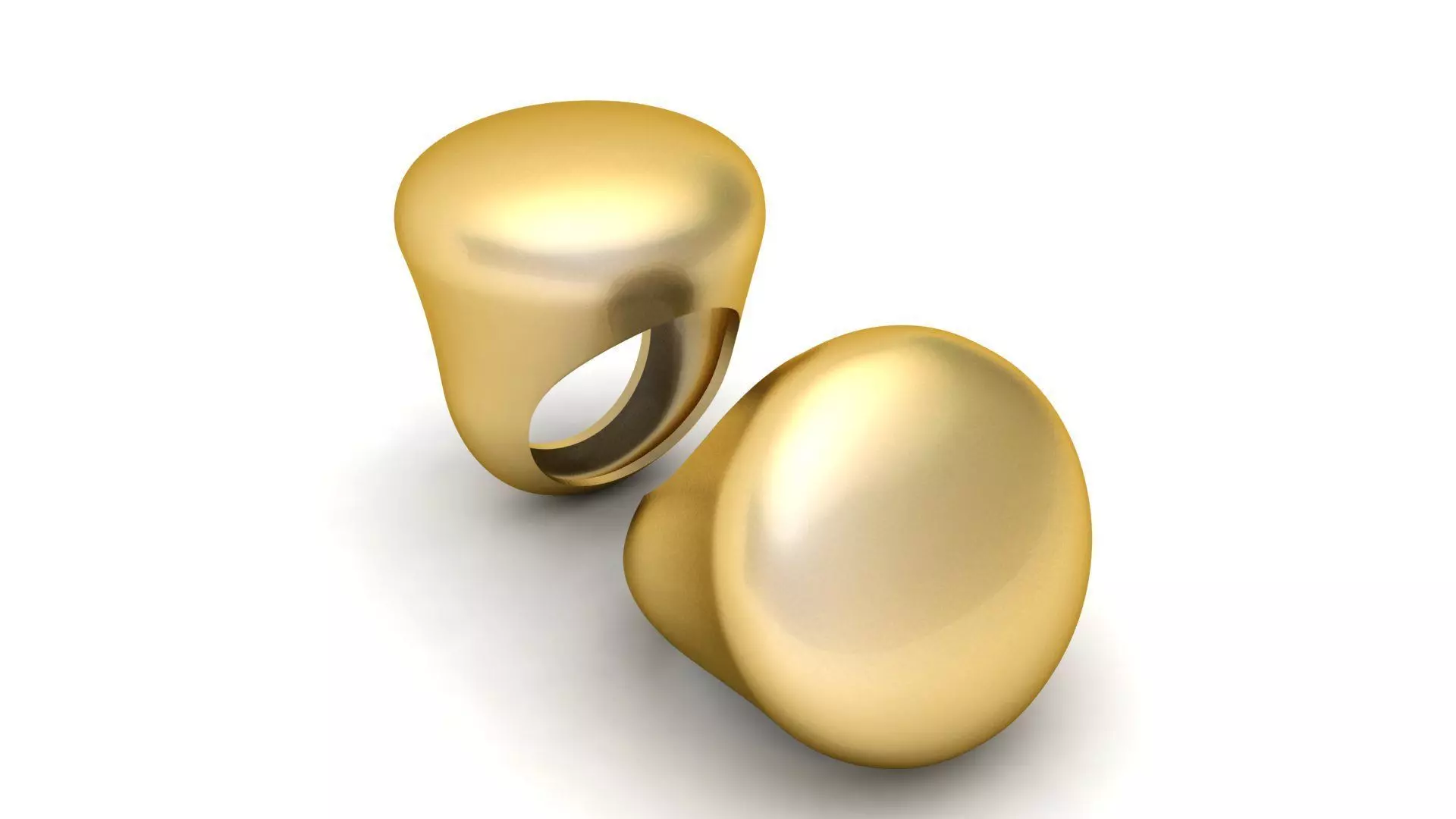 Gold Dome Ring  3D print model_0