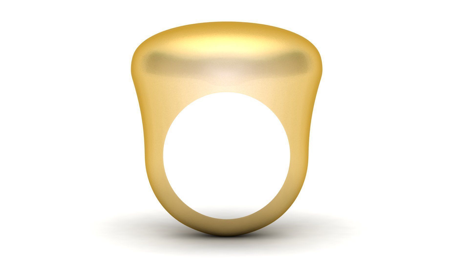 Gold Dome Ring  3D print model_2