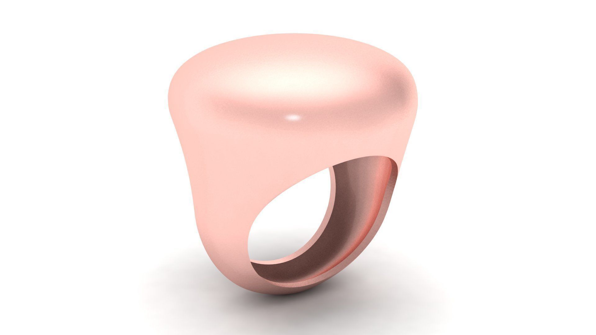 Gold Dome Ring  3D print model_9