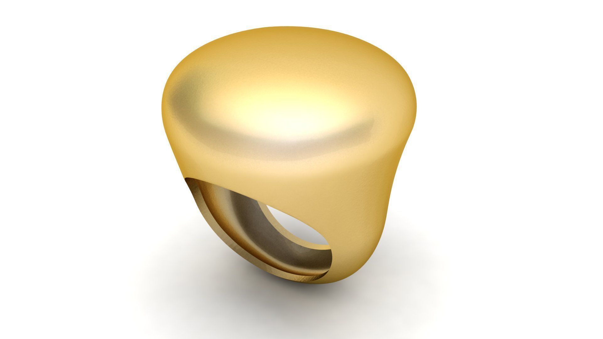Gold Dome Ring  3D print model_3