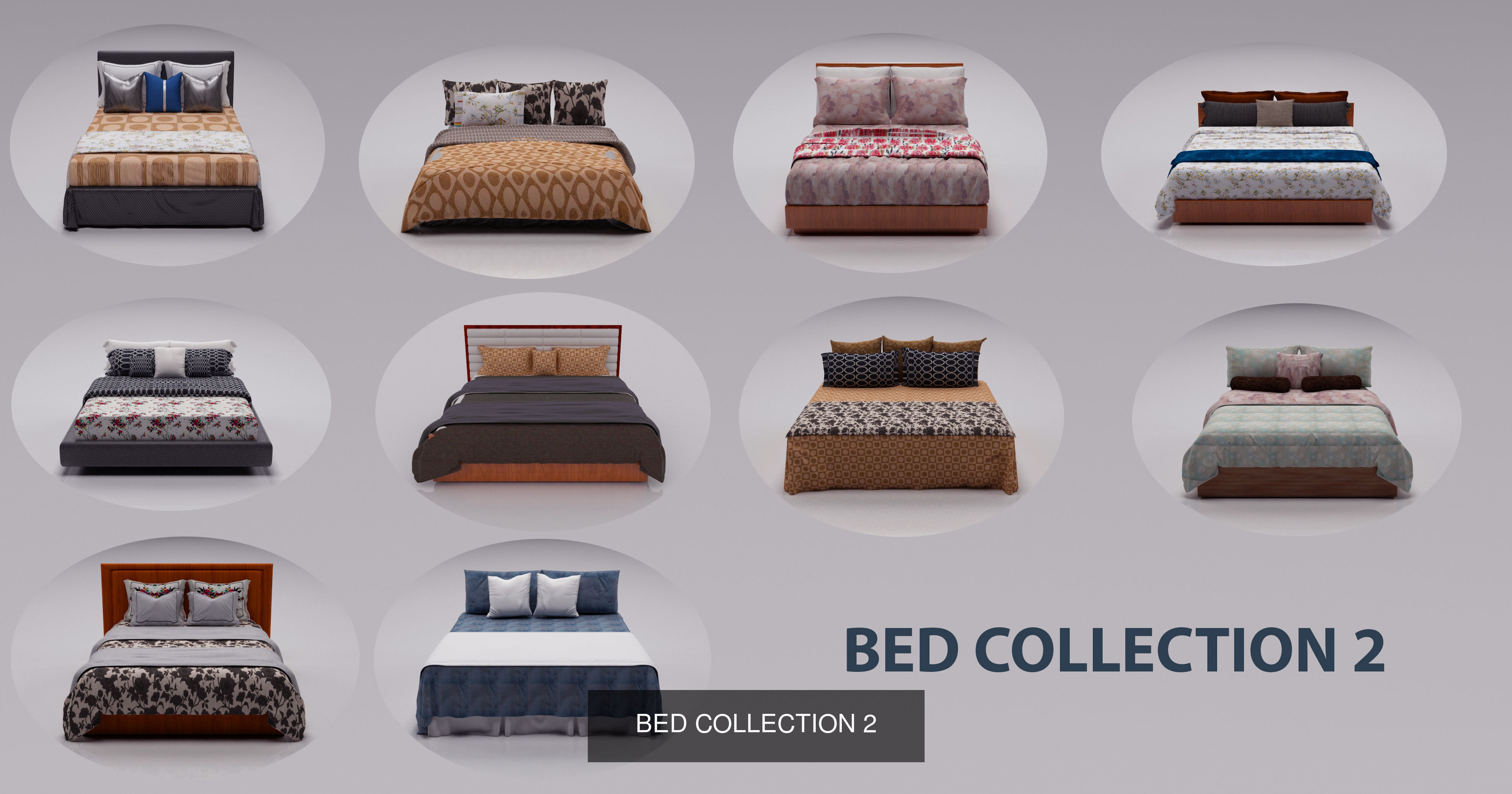 30 MODELS OF BEDS 3D Model Collection_3