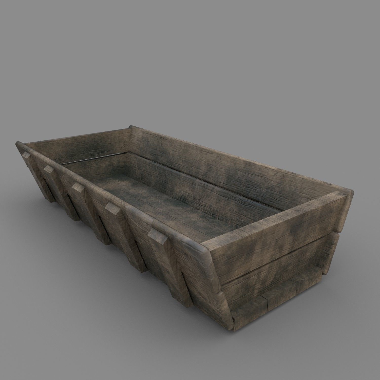 Trough old  - PBR Low-poly 3D model_2