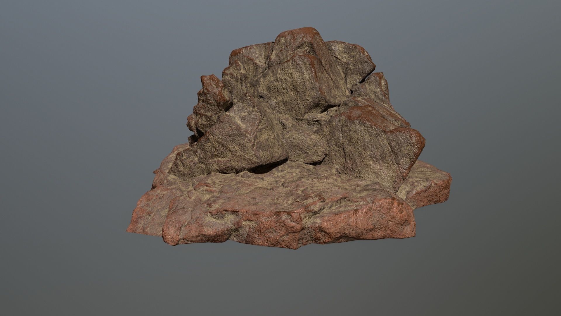 desert rock set Low-poly 3D model_13