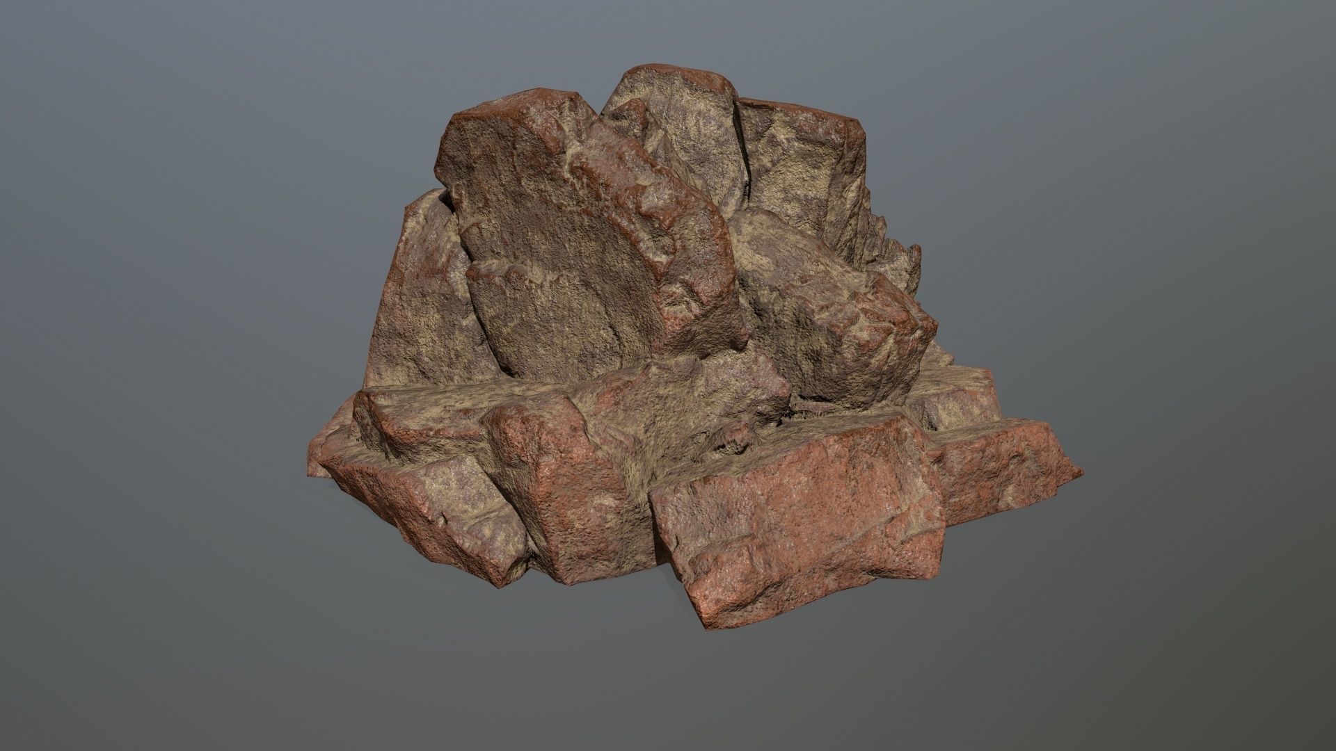 desert rock set  Low-poly 3D model_10