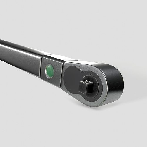 Torque wrench with quick release head Low-poly 3D model 5