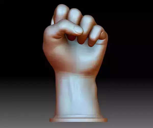 BLM hand sign logo fist STL file 3D printable model Black Lives 3D print model