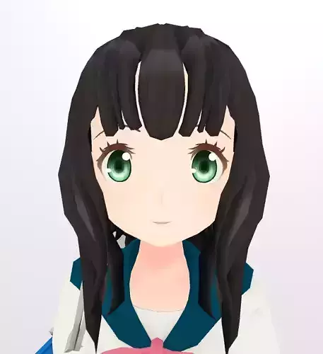 Unity Humanoid Model Cecil004 Low-poly 3D model