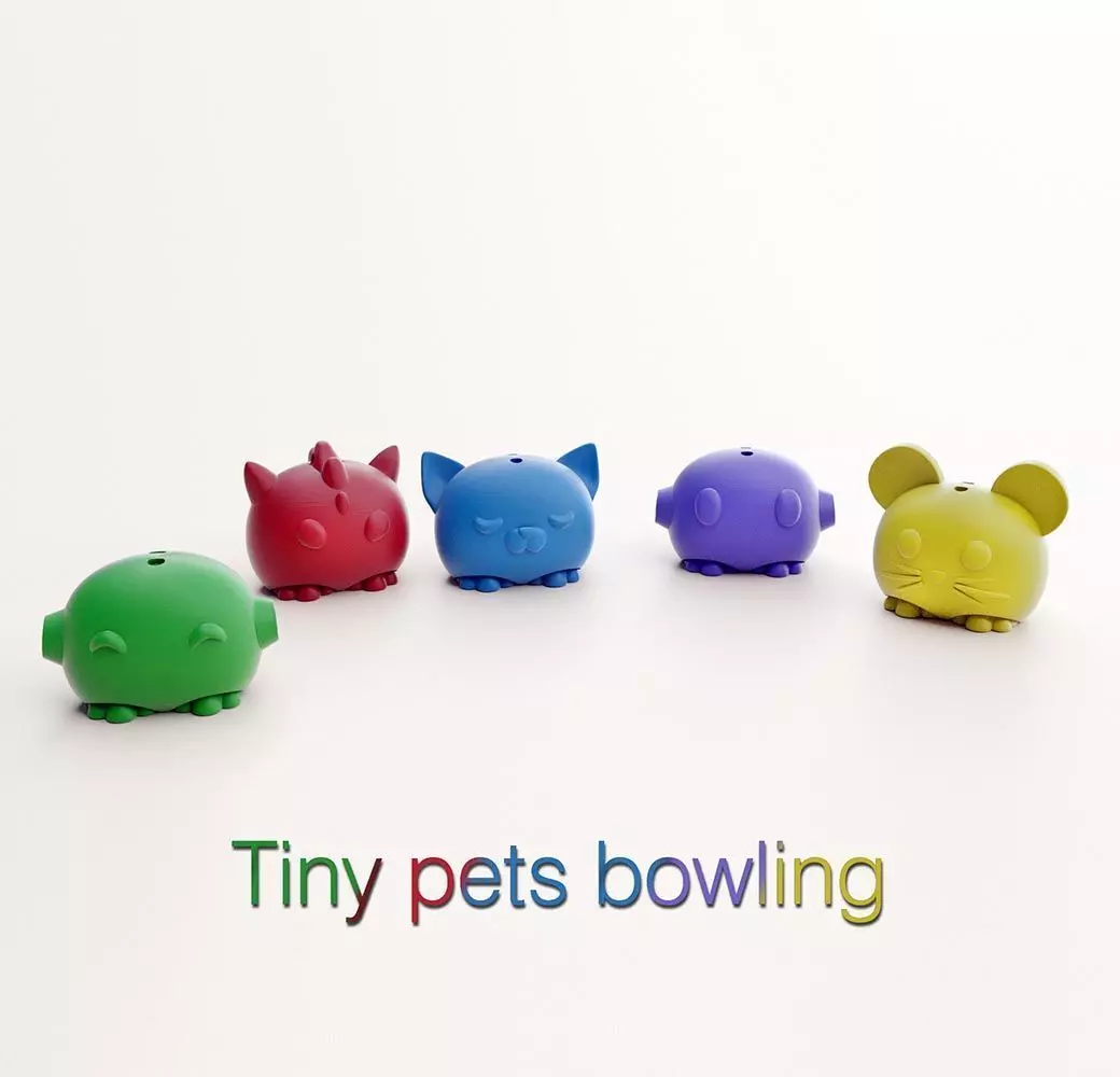 TINY PETS BOWLING- 3D Printed 3D print model_0
