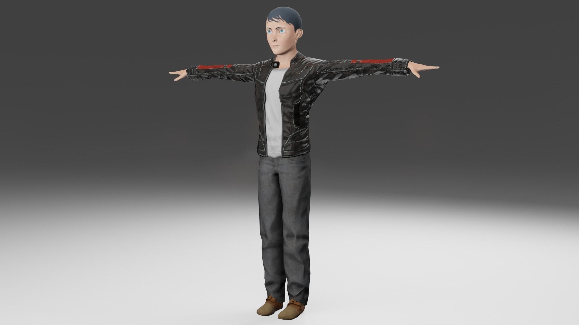 biker man plus bike 3D model_7