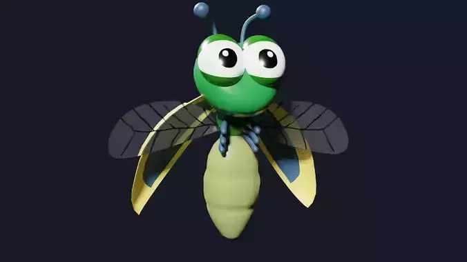 Firefly bug with eyes