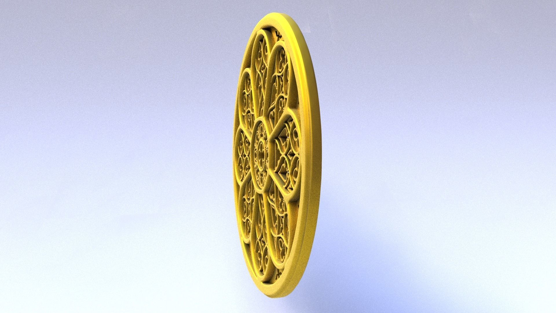 Gothic Style Rose Window Design model 3D print model_4