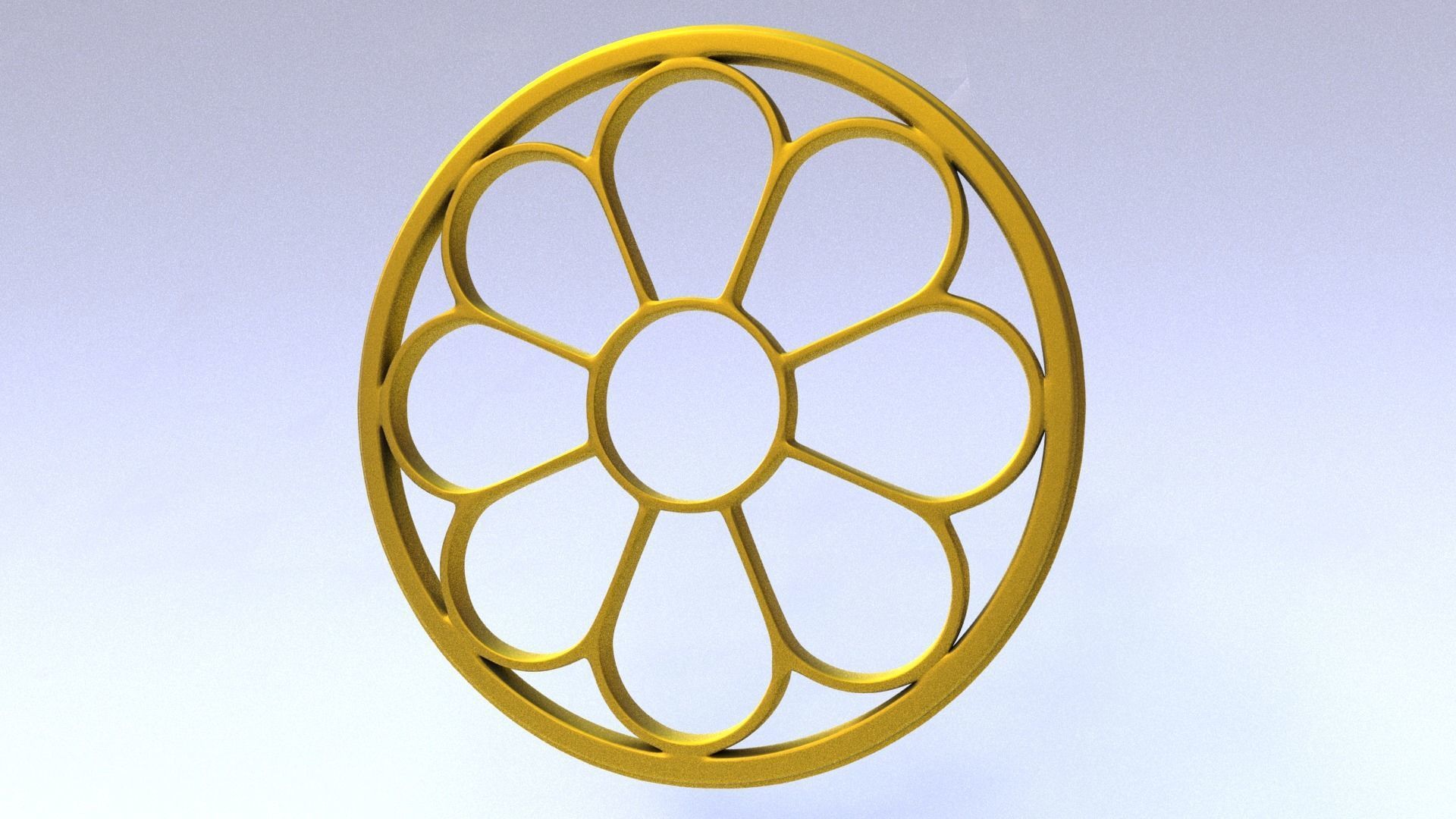 Gothic Style Rose Window Design model 3D print model_14