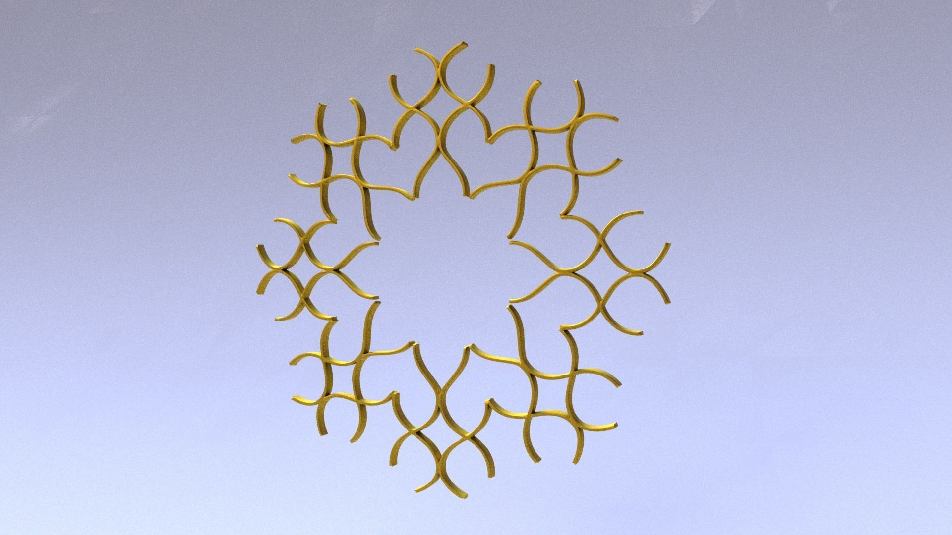 Gothic Style Rose Window Design model 3D print model_8