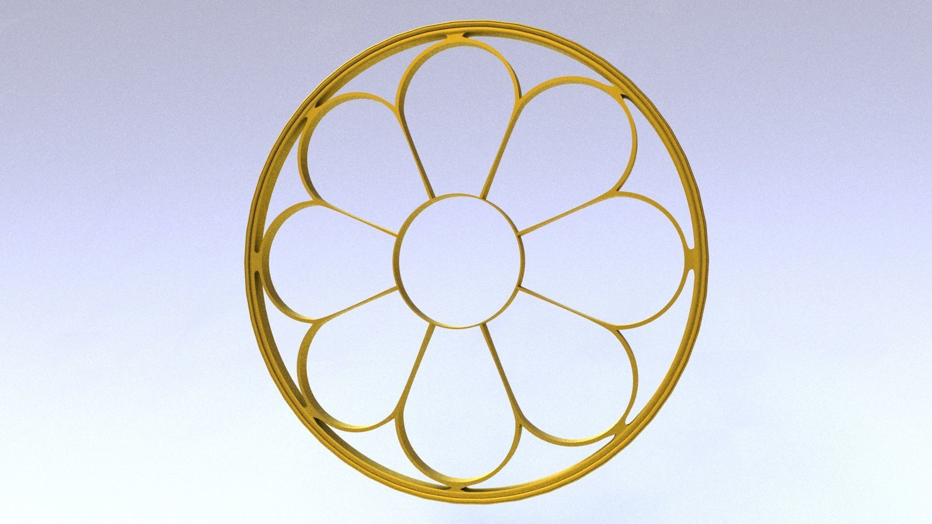Gothic Style Rose Window Design model 3D print model_11
