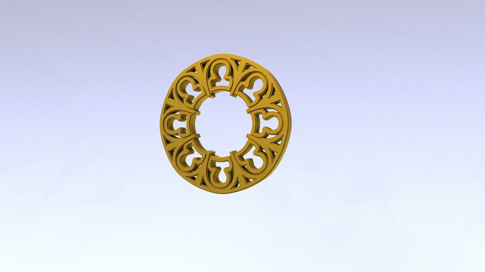 Gothic Style Rose Window Design model 3D print model_12