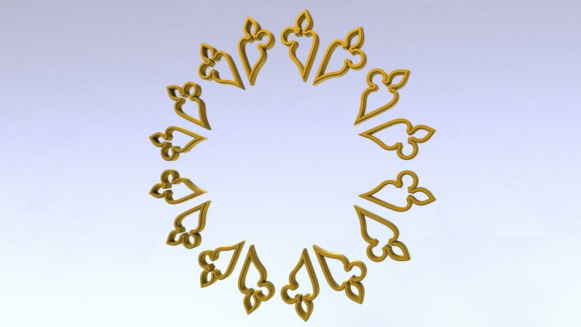 Gothic Style Rose Window Design model 3D print model_15