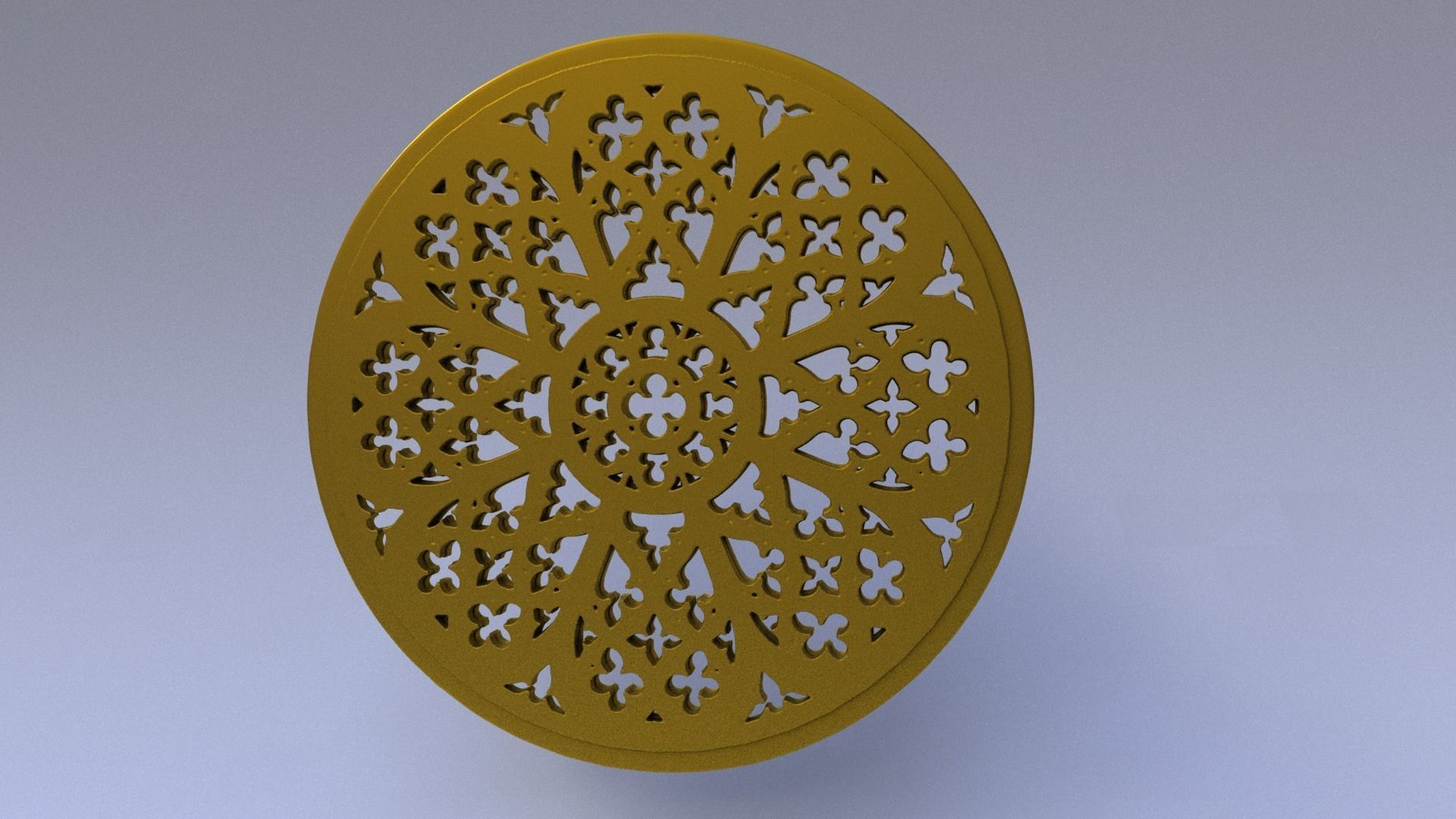 Gothic Style Rose Window Design model 3D print model_5