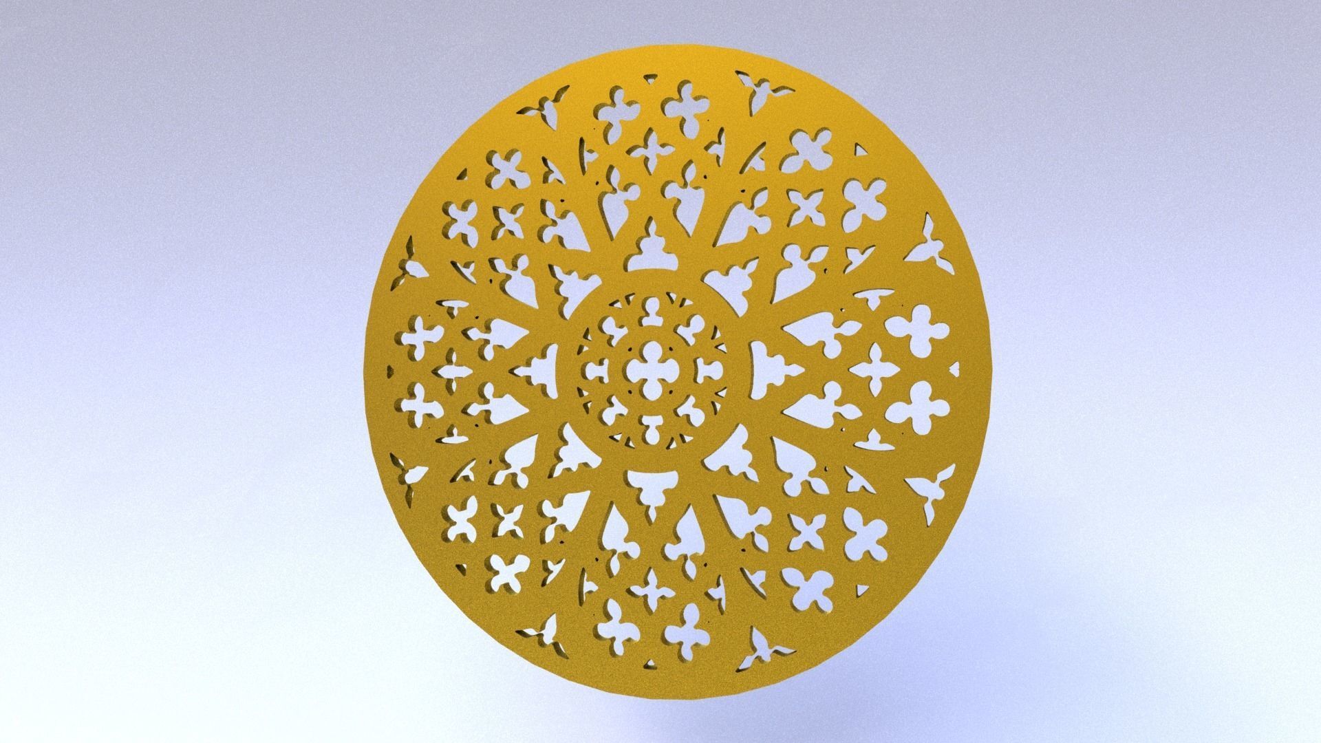 Gothic Style Rose Window Design model 3D print model_13