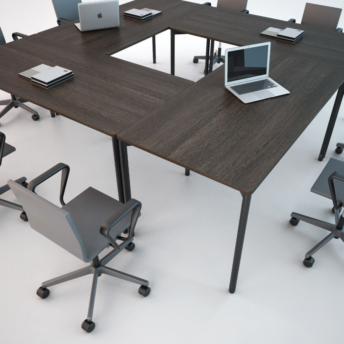 Conference Chair and Table 01 Free 3D model_3
