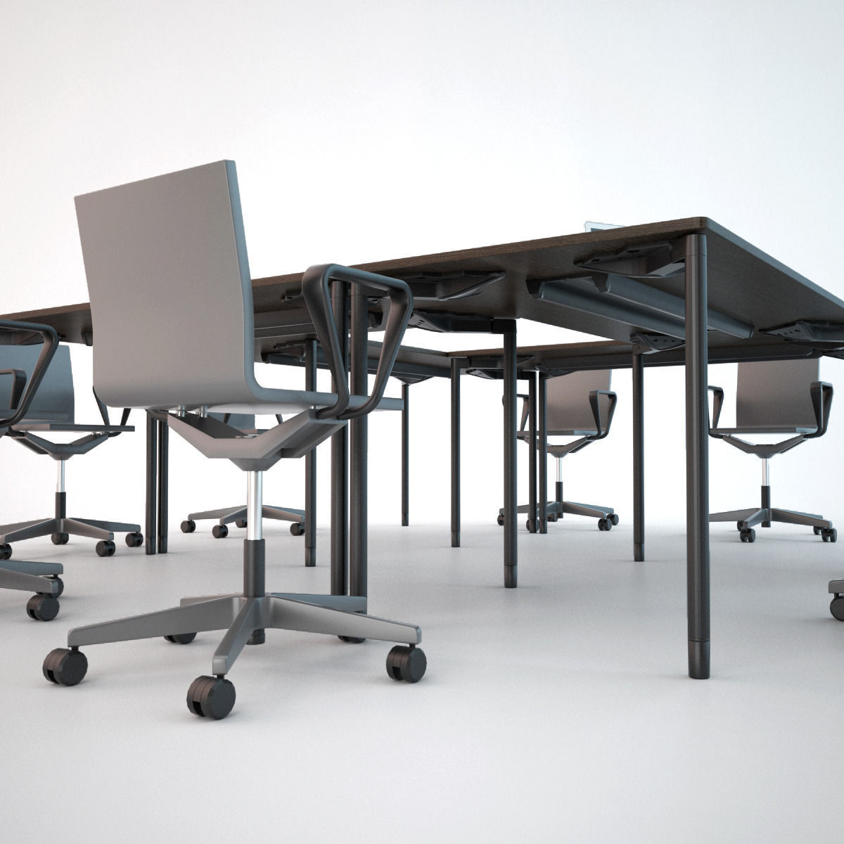 Conference Chair and Table 01 Free 3D model_2