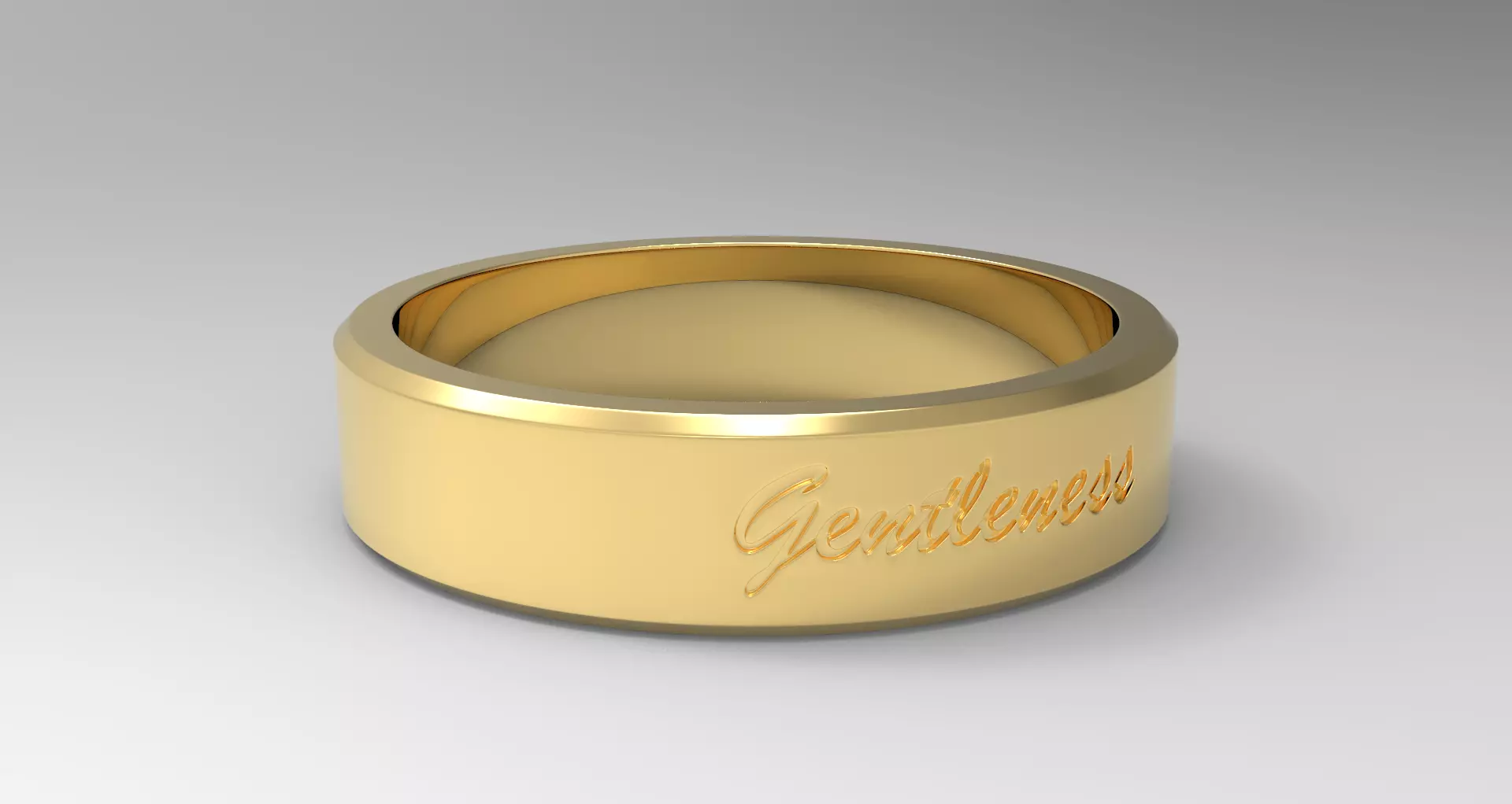 Gentleness Ring Gold 3D print model