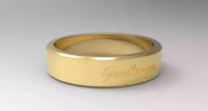 Gentleness Ring Gold 3D print model