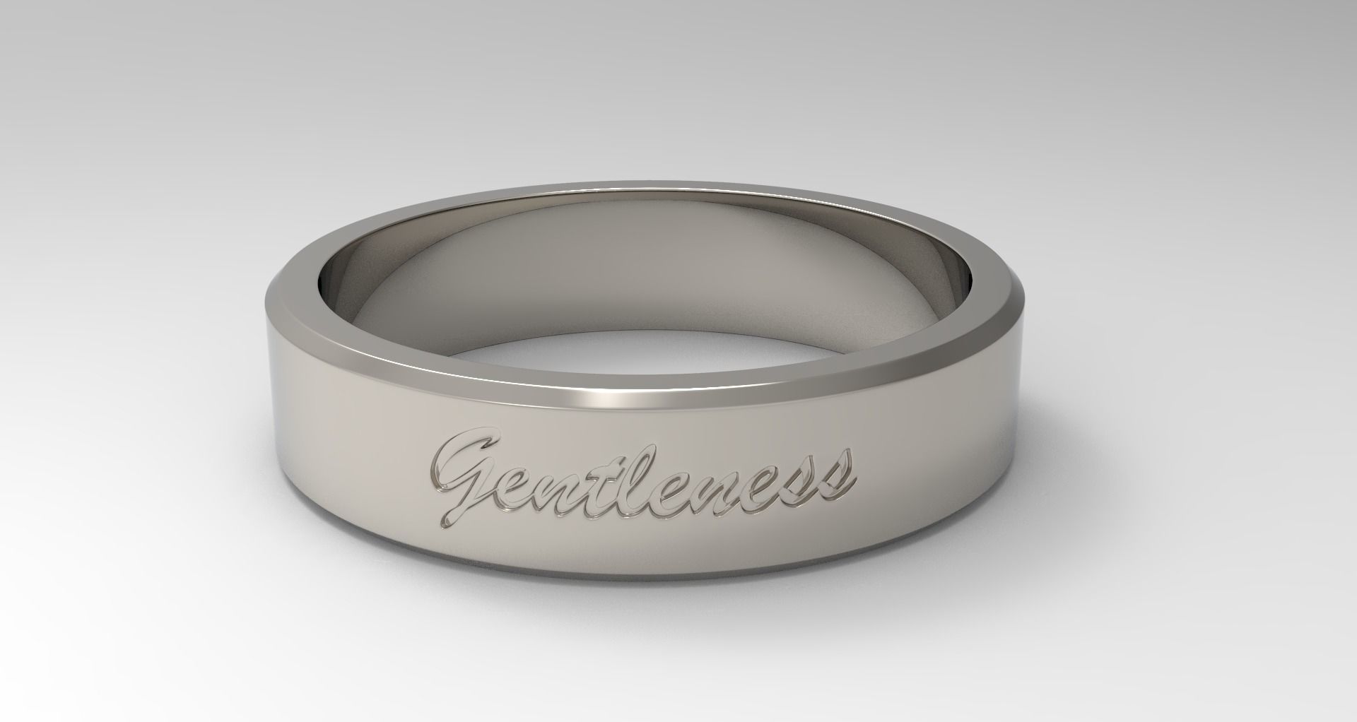 Gentleness Ring Platinum 3D print model_2