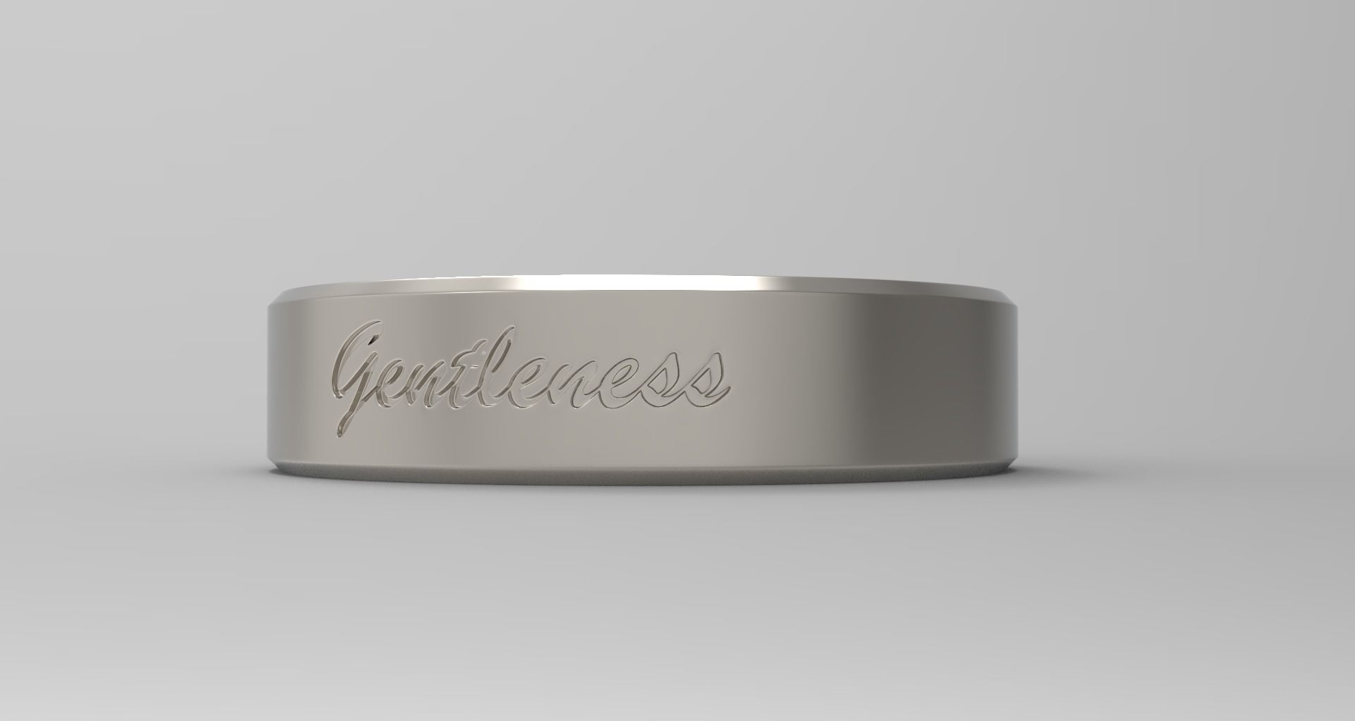 Gentleness Ring Platinum 3D print model_3