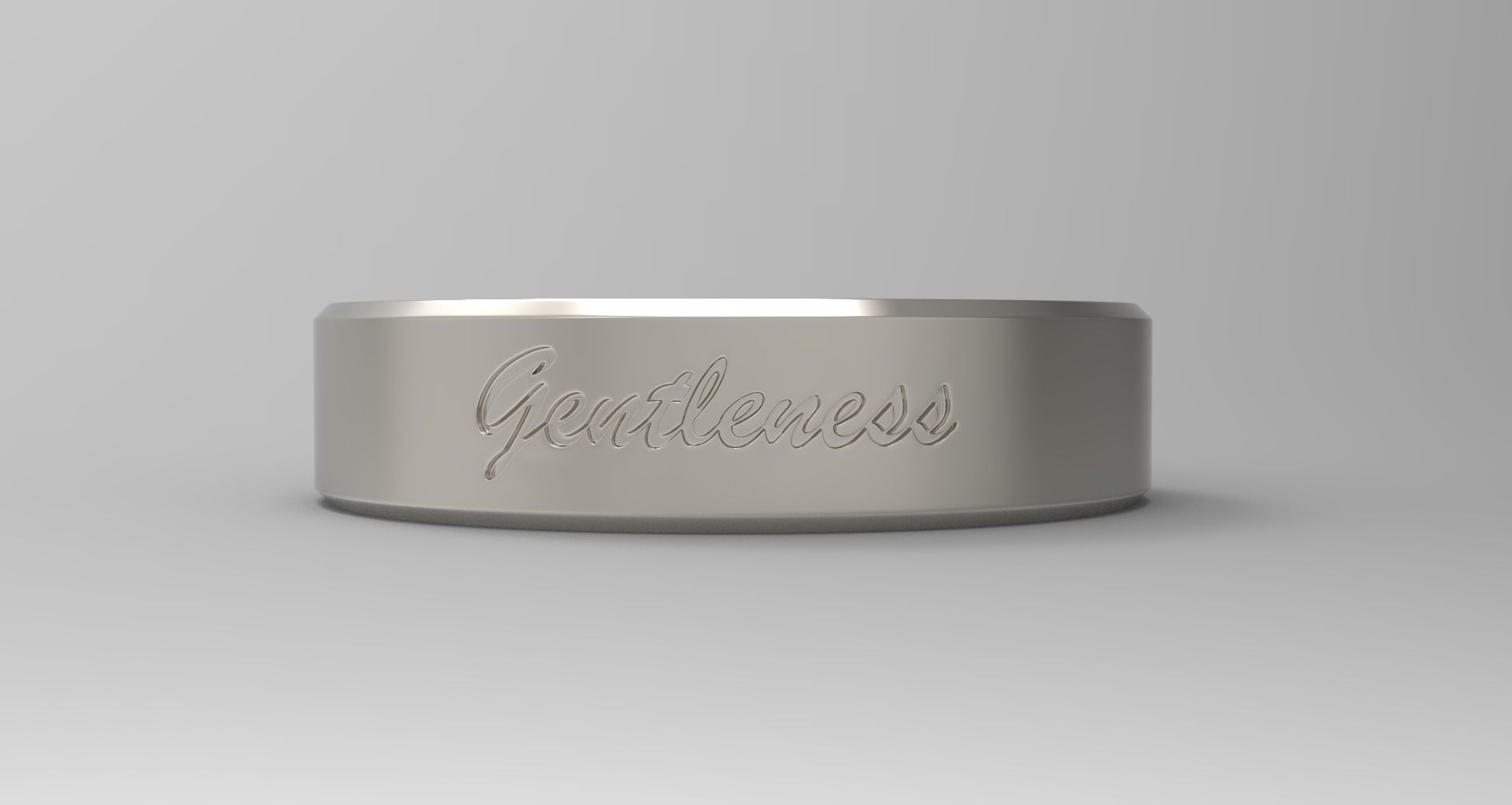 Gentleness Ring Platinum 3D print model_1