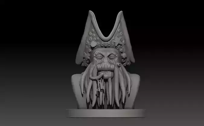 Davy Jones Bust Head  3D print model