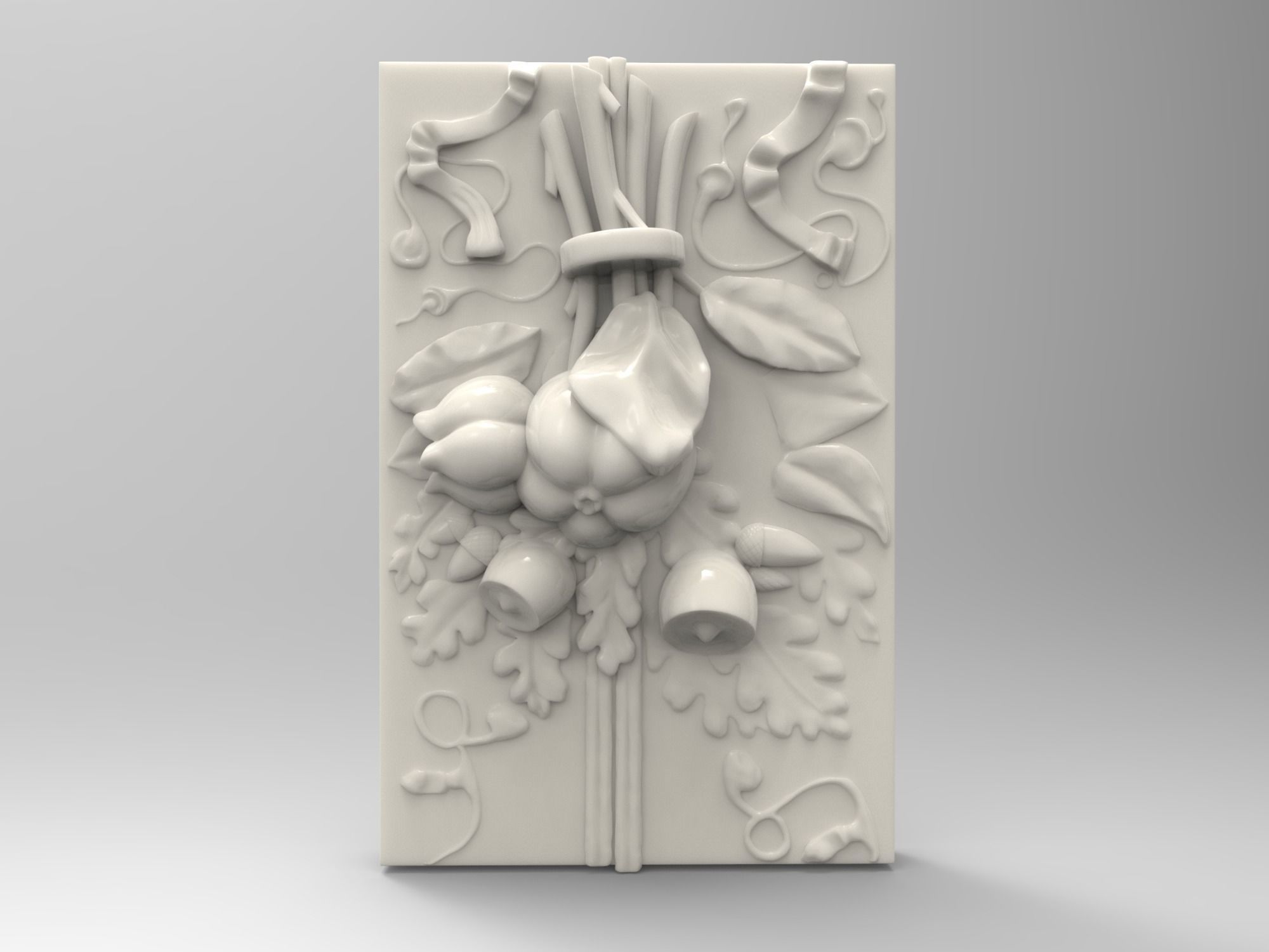 Flower Wall Relief Sculpture 3D model 3D printable CGTrader