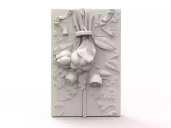 Flower Wall Relief Sculpture 3D print model