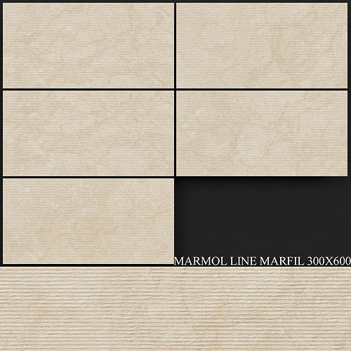 Keros Marmol Line Marfil 300x600 3D model