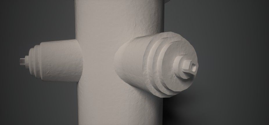 Fire Hydrant PBR Low-poly 3D model_10