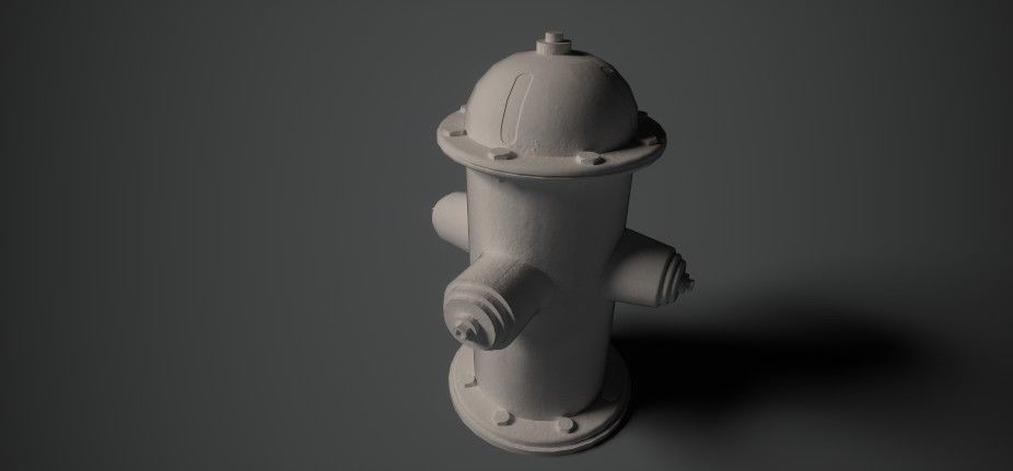 Fire Hydrant PBR Low-poly 3D model_9