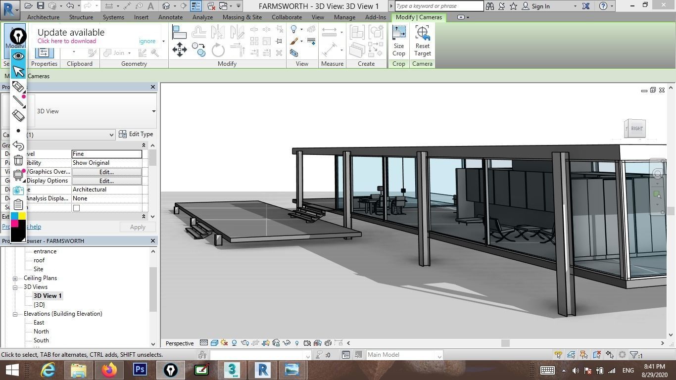 farnsworth house mies van der rohe 3D model_2