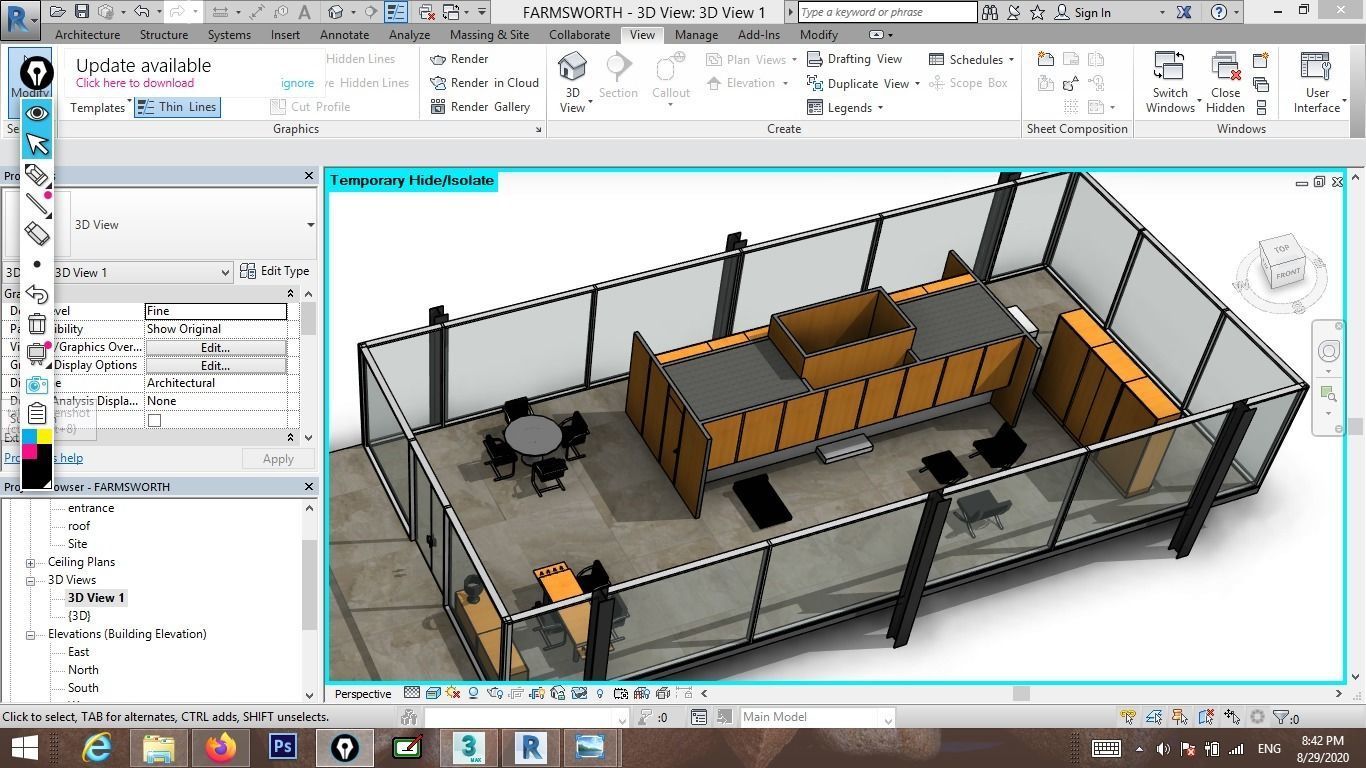 farnsworth house mies van der rohe 3D model_3