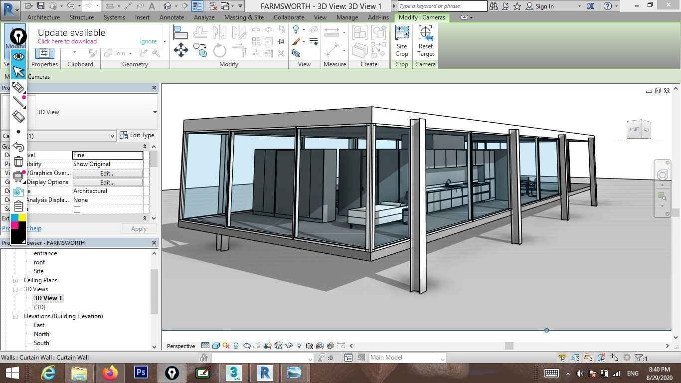 farnsworth house mies van der rohe 3D model_1