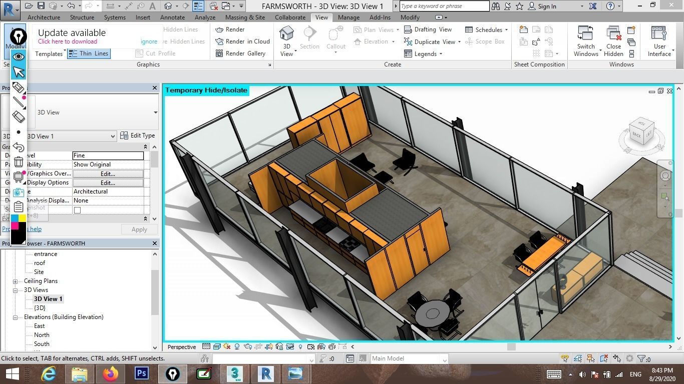 farnsworth house mies van der rohe 3D model_4