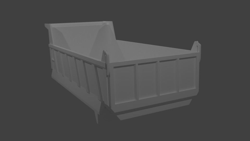 Dump Trunk for Trucks Low-poly 3D model_4