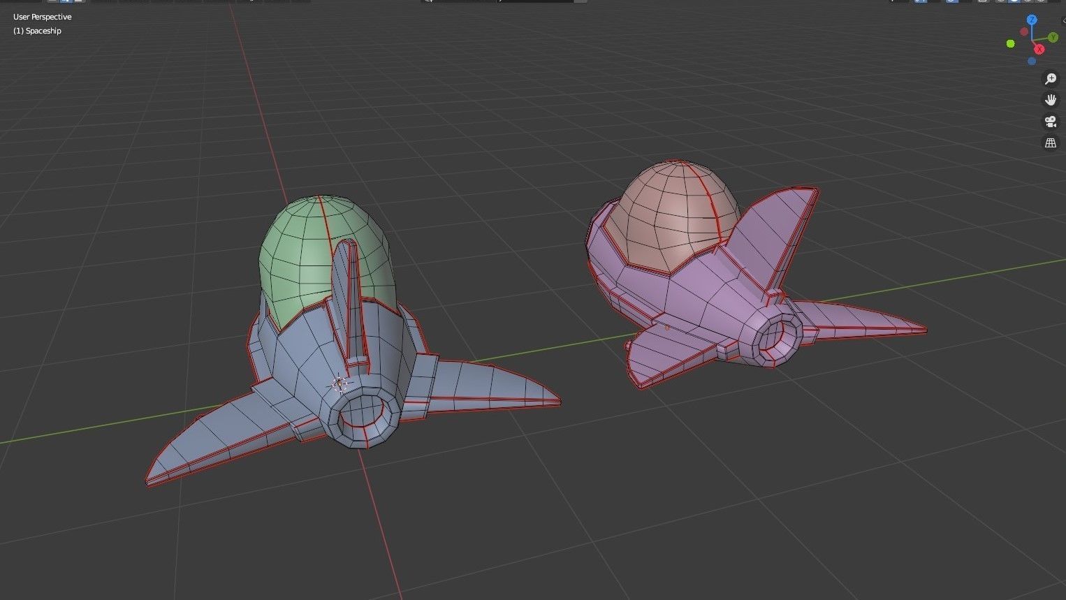 Spaceship Cartoon Low-poly 3D model_7